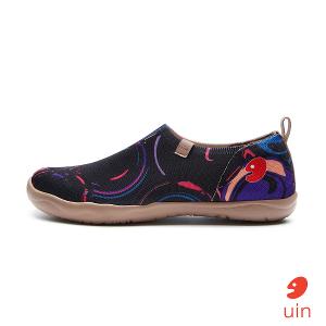 uin 西班牙原創設計 女鞋 帆布鞋 懶人鞋 迷幻泡泡彩繪休閒鞋W1011485