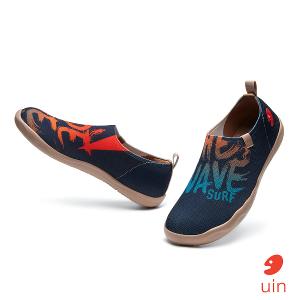 uin 西班牙原創設計 男鞋 帆布鞋 懶人鞋 陽光海岸彩繪休閒鞋M1010862