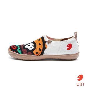 uin 西班牙原創設計 女鞋 帆布鞋 懶人鞋 快樂漢堡彩繪休閒鞋W1011465