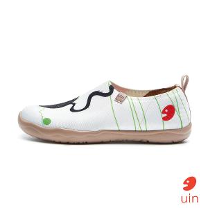 uin 西班牙原創設計 女鞋 帆布鞋 懶人鞋 躺平笨貓彩繪休閒鞋W1011470
