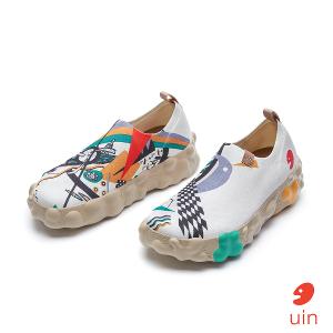 uin 西班牙原創設計 女鞋 帆布鞋 懶人鞋 康定斯基 小世界1彩繪休閒鞋W1711438