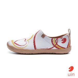 uin 西班牙原創設計 女鞋 帆布鞋 懶人鞋 愛在西班牙彩繪休閒鞋W1011457