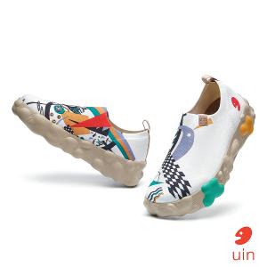 uin 西班牙原創設計 女鞋 帆布鞋 懶人鞋 康定斯基 小世界1彩繪休閒鞋W1711438
