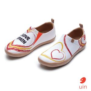 uin 西班牙原創設計 女鞋 帆布鞋 懶人鞋 愛在西班牙彩繪休閒鞋W1011457