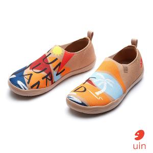 uin 西班牙原創設計 女鞋 帆布鞋 懶人鞋 加勒比海灘彩繪休閒鞋W1011468