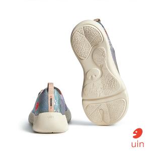 uin 西班牙原創設計 女鞋 帆布鞋 懶人鞋 莫奈 睡蓮彩繪休閒鞋W1711444