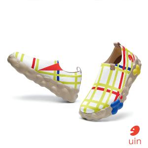 uin 西班牙原創設計 男鞋 帆布鞋 懶人鞋 蒙德里安 紐約之城1彩繪休閒鞋M1710836