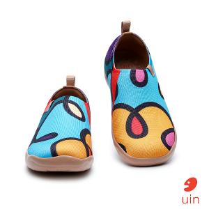 uin 西班牙原創設計 女鞋 帆布鞋 懶人鞋 藍夢彩繪休閒鞋W1011481