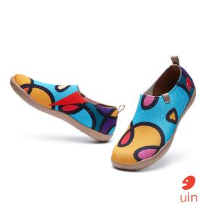 uin 西班牙原創設計 女鞋 帆布鞋 懶人鞋 藍夢彩繪休閒鞋W1011481
