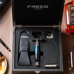 FREED 尊爵四件組雙刃刮鬍刀禮盒 - 銀河藍