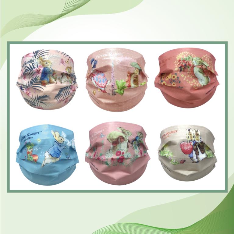 PETER RABBIT 比得兔平面醫用口罩-6 款 (5入裝/盒x6)