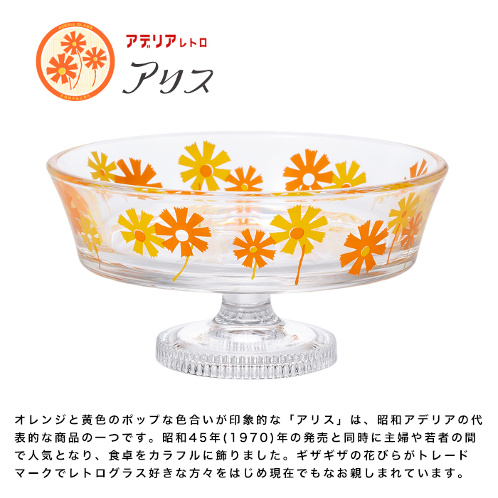 石塚硝子 昭和復古玻璃淺型高腳甜品杯225ml