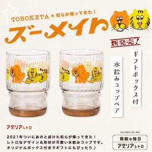 石塚硝子 昭和復古玻璃杯二入組235ml-虎虎