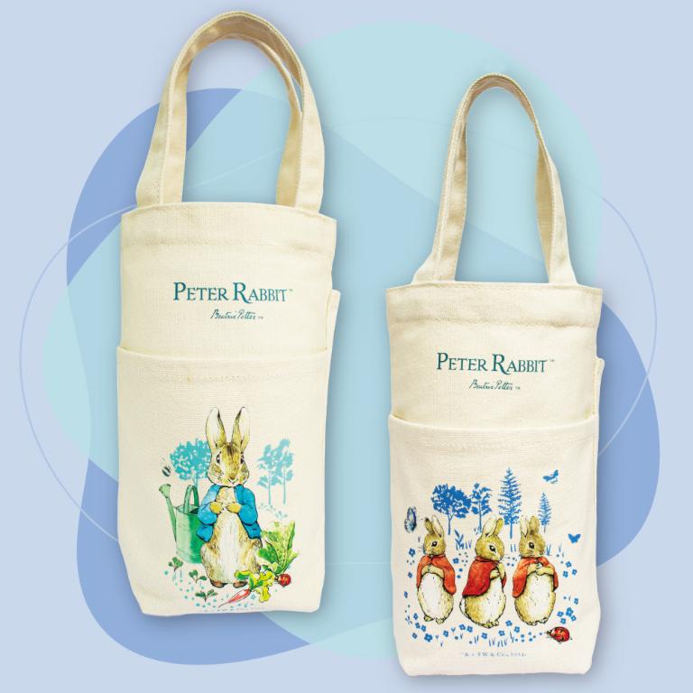 PETER RABBIT 比得兔環保飲料提袋(水壺袋/飲料袋/冰霸杯提袋)2入