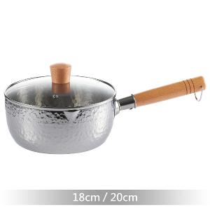 【Quasi】錘紋雪平鍋-附玻璃蓋