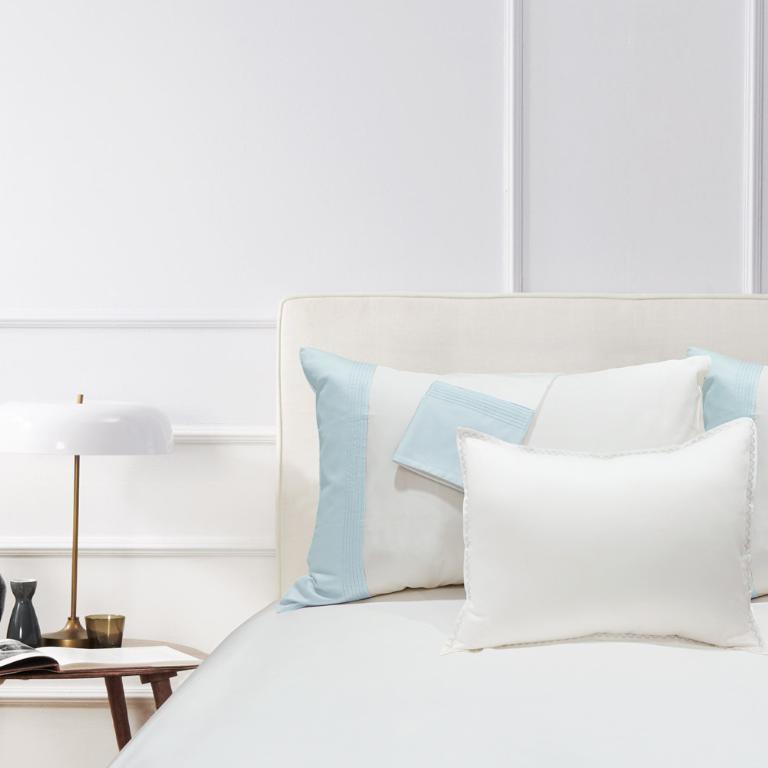 【ROYAL HOME】海藻紗床包枕套三件組(贈午安枕套)-淺藍色