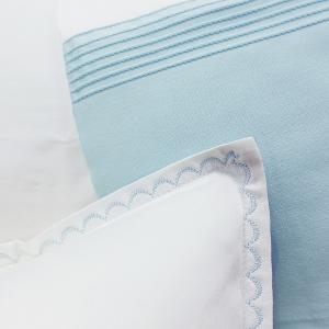 【ROYAL HOME】海藻紗床包枕套三件組(贈午安枕套)-淺藍色