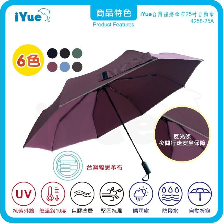《台灣福懋傘iYue》25吋 自動傘