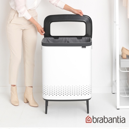 Brabantia BO Laundry Bin Hi洗衣桶 2X45L-純淨白