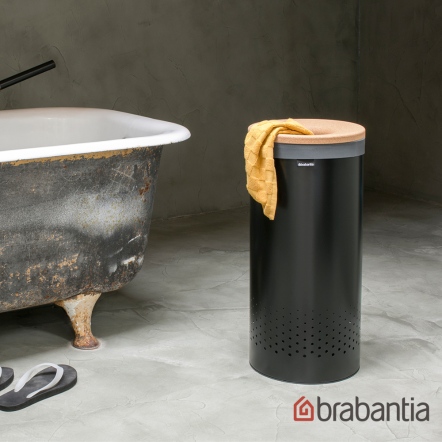 Brabantia Laundry Bin 洗衣桶35L-尊爵黑(軟木蓋)