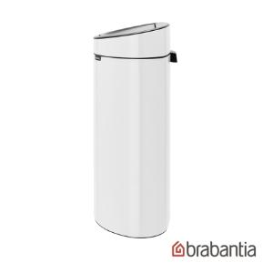 Brabantia TOUCH BIN NEW 半月式按壓垃圾桶40L-純淨白
