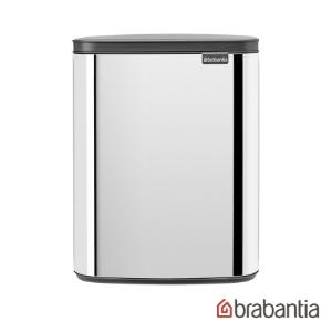 Brabantia BO WASTE BIN 掀蓋式垃圾桶12L-不鏽鋼(亮白鋼)(無腳)