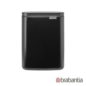 Brabantia BO WASTE BIN 掀蓋式垃圾桶7L-尊爵黑(無腳)(可壁掛)