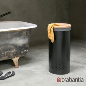 Brabantia Laundry Bin 洗衣桶35L-尊爵黑(軟木蓋)
