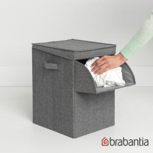 Brabantia 可折疊洗衣籃-深灰色
