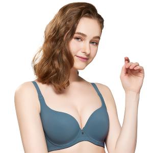 【思薇爾】嗨Q Bra系列B-E罩模杯素面無痕包覆女內衣(丹寧藍)