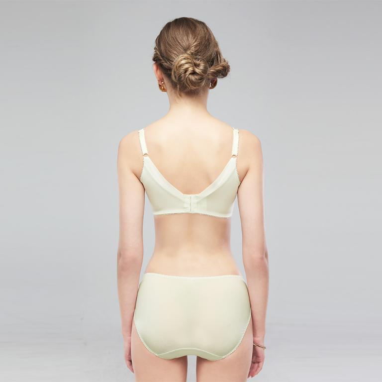 【思薇爾】麥香情迷系列C-G罩軟鋼圈涼感背心型蕾絲刺繡集中包覆女內衣(萃香綠)