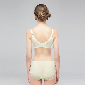 【思薇爾】麥香情迷系列C-G罩軟鋼圈涼感背心型蕾絲刺繡集中包覆女內衣(萃香綠)