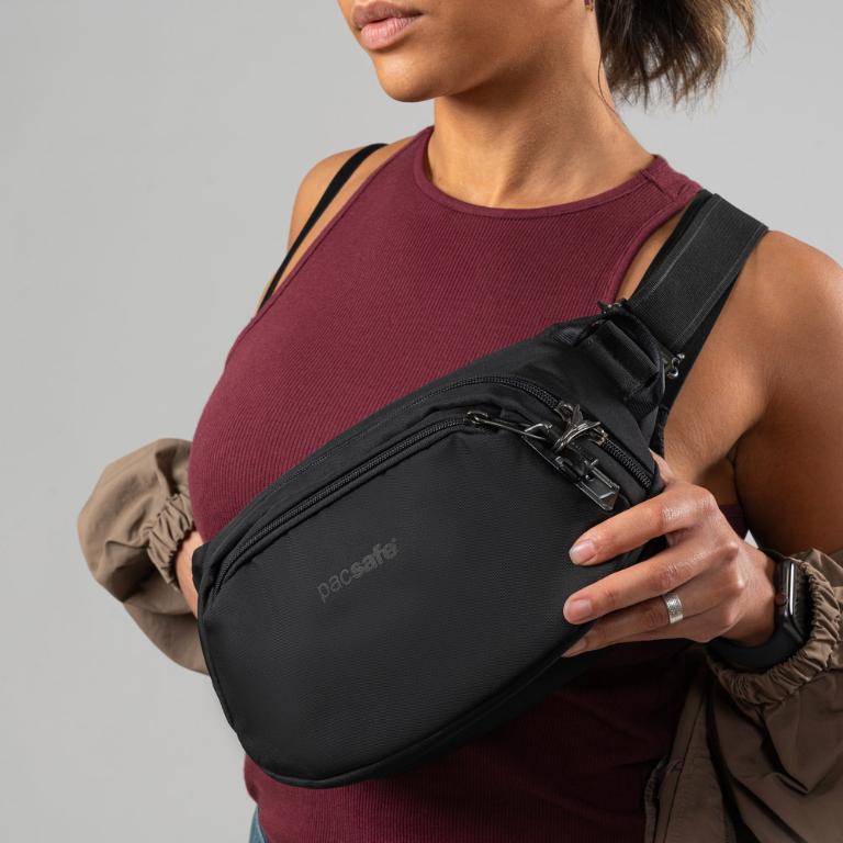 Pacsafe Vibe 100 防盜探險胸腰包 (4L)-黑色