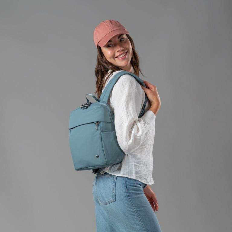 Pacsafe CX ECONYL® Fabric 防盜隨身後背包(8L)-沁心藍