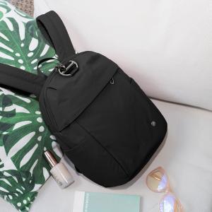 Pacsafe CX ECONYL® Fabric 防盜隨身後背包(8L)-黑色