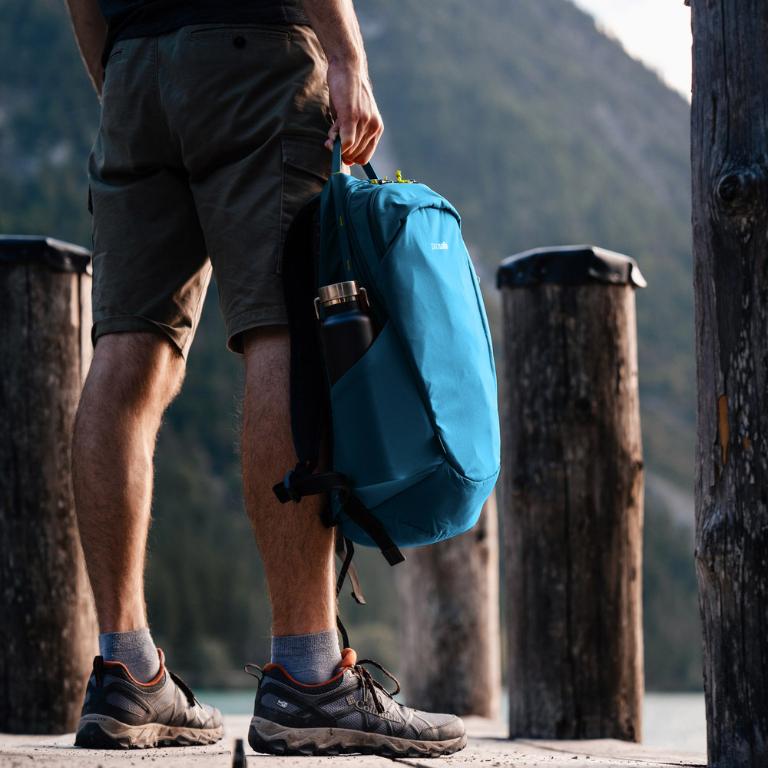 Pacsafe ECO 防盜登山後背包 (25L)-潮汐藍