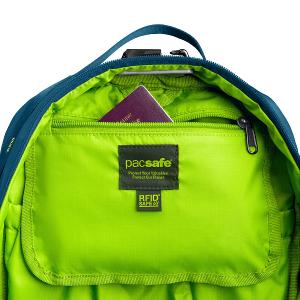 Pacsafe ECO 防盜登山後背包 (18L)-潮汐藍
