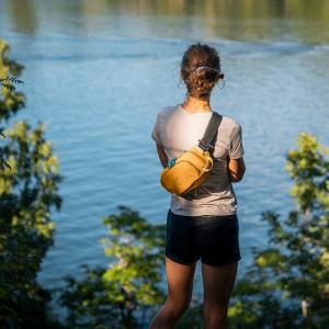 Pacsafe ECO 防盜側背胸腰包 (3.5L)-黑色