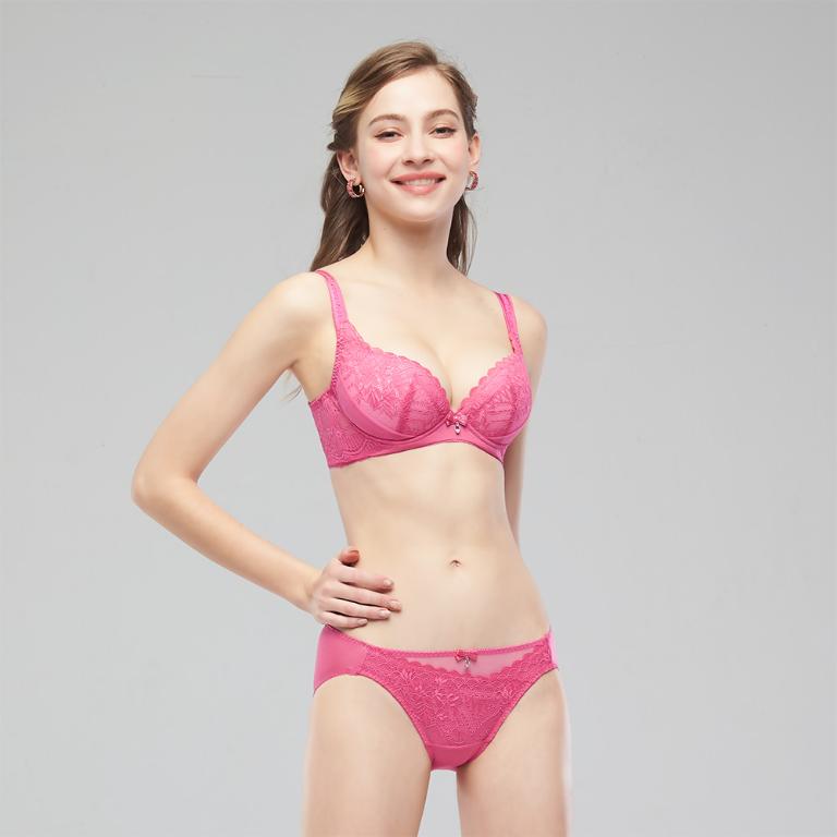 【思薇爾】撩波薔薇天使系列A-C罩涼感抗菌蕾絲集中包覆女內衣(薔薇粉)