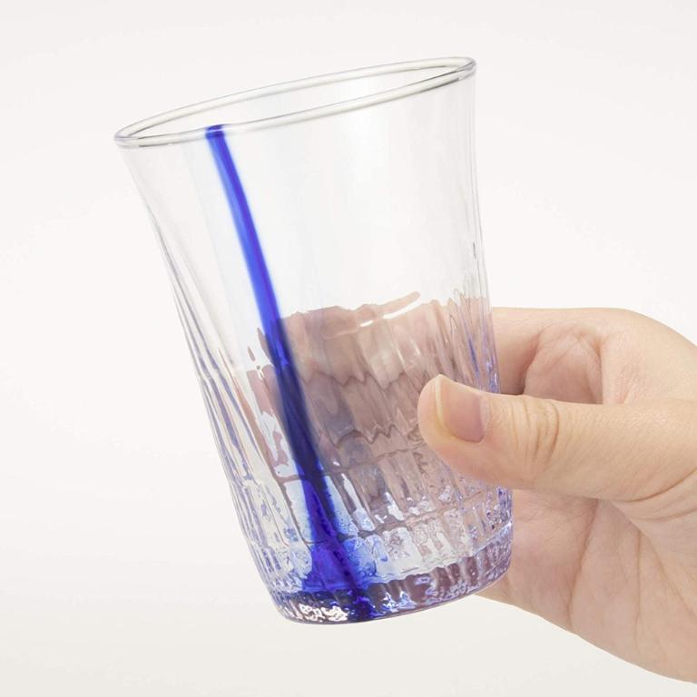 東洋佐佐木 質感玻璃杯275ml五入組-藍流