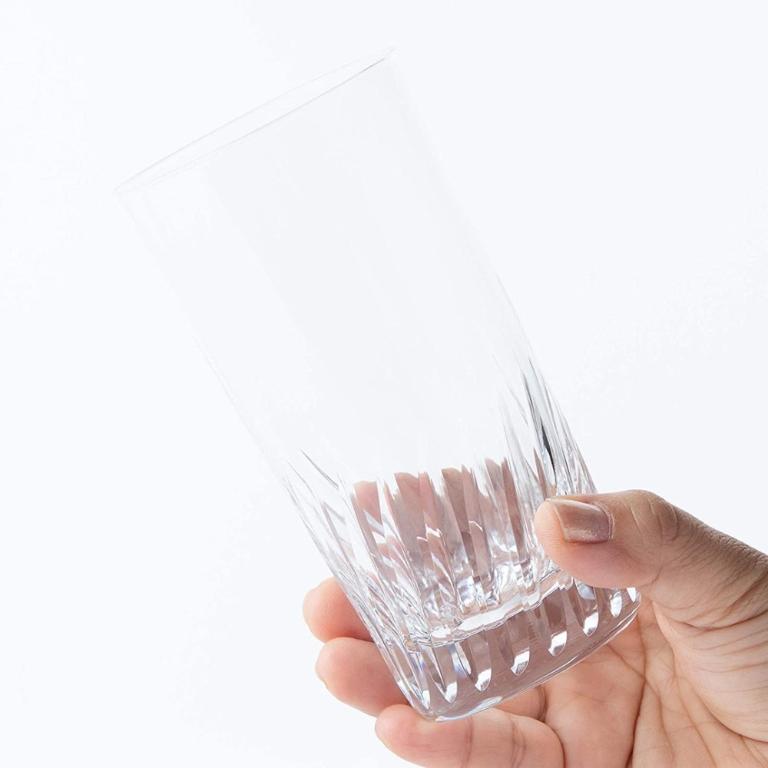 東洋佐佐木 HS杯口強化 斜紋切子玻璃杯-305ml