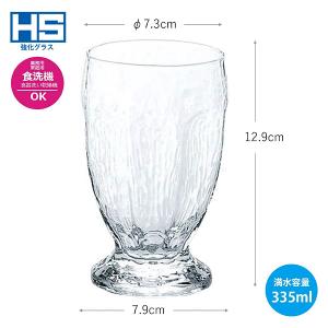 東洋佐佐木 HS杯口強化 透明高腳玻璃冷飲杯