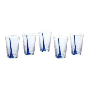 東洋佐佐木 質感玻璃杯275ml五入組-藍流