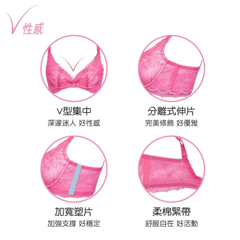 【思薇爾】撩波薔薇天使系列B-E罩抗菌蕾絲集中包覆女內衣(黑色)