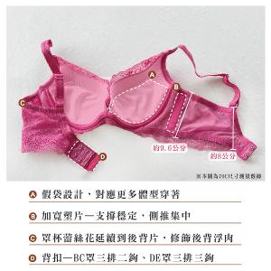 【思薇爾】撩波薔薇天使系列B-E罩抗菌蕾絲集中包覆女內衣(黑色)