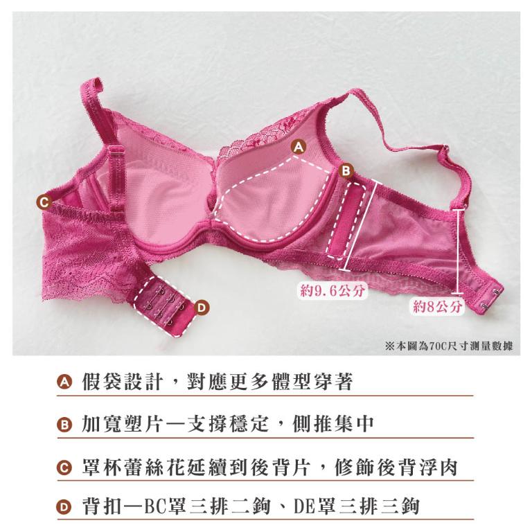 【思薇爾】撩波薔薇天使系列B-E罩抗菌蕾絲集中包覆女內衣(薔薇粉)