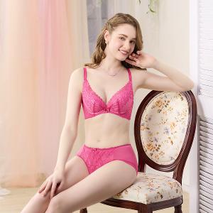 【思薇爾】撩波薔薇天使系列B-E罩抗菌蕾絲集中包覆女內衣(薔薇粉)