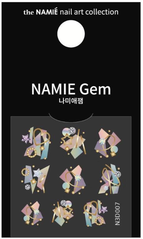 NAMIE Gem 美甲裝飾藝術貼紙 3D 001-009