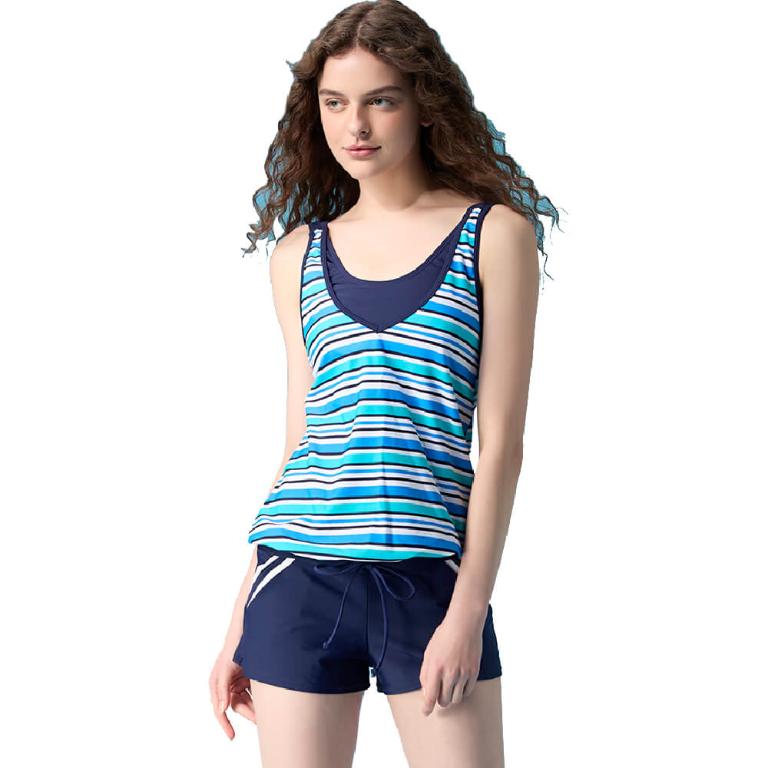 【Summer Love 夏之戀】大女連身褲二件式泳衣-S24707