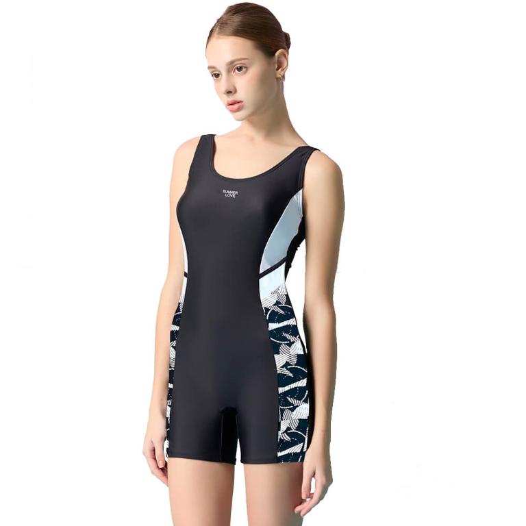 【Summer Love 夏之戀】加大碼連身四角泳衣-S24713